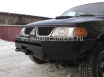 Передний бампер RusArmorGroup для Mitsubishi Pajero Sport до 2000 г без кенгурина